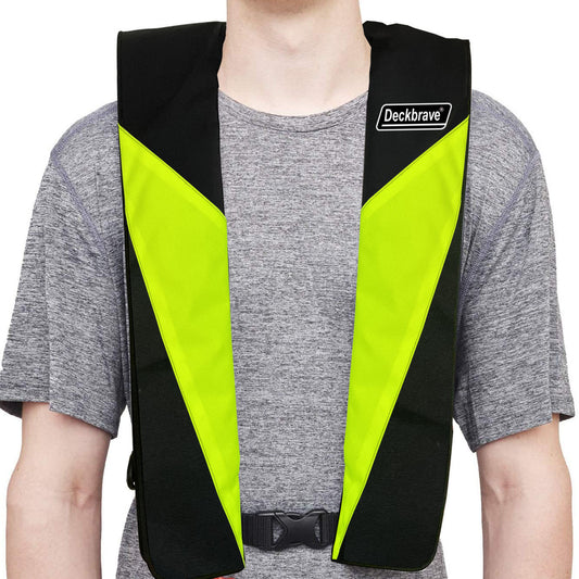 DECKBRAVE Adult S24A Inflatable PFD Adult Life Jackets | USCG and TC Transport Canada ULC Approved Automatic Life Vest Manual Override Convertibility